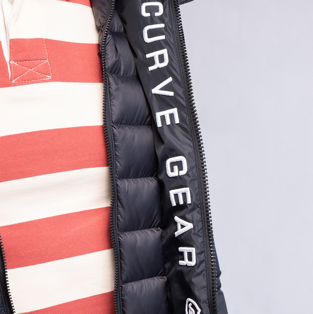 Bionic L/Sleeve Puffer With Hood Black