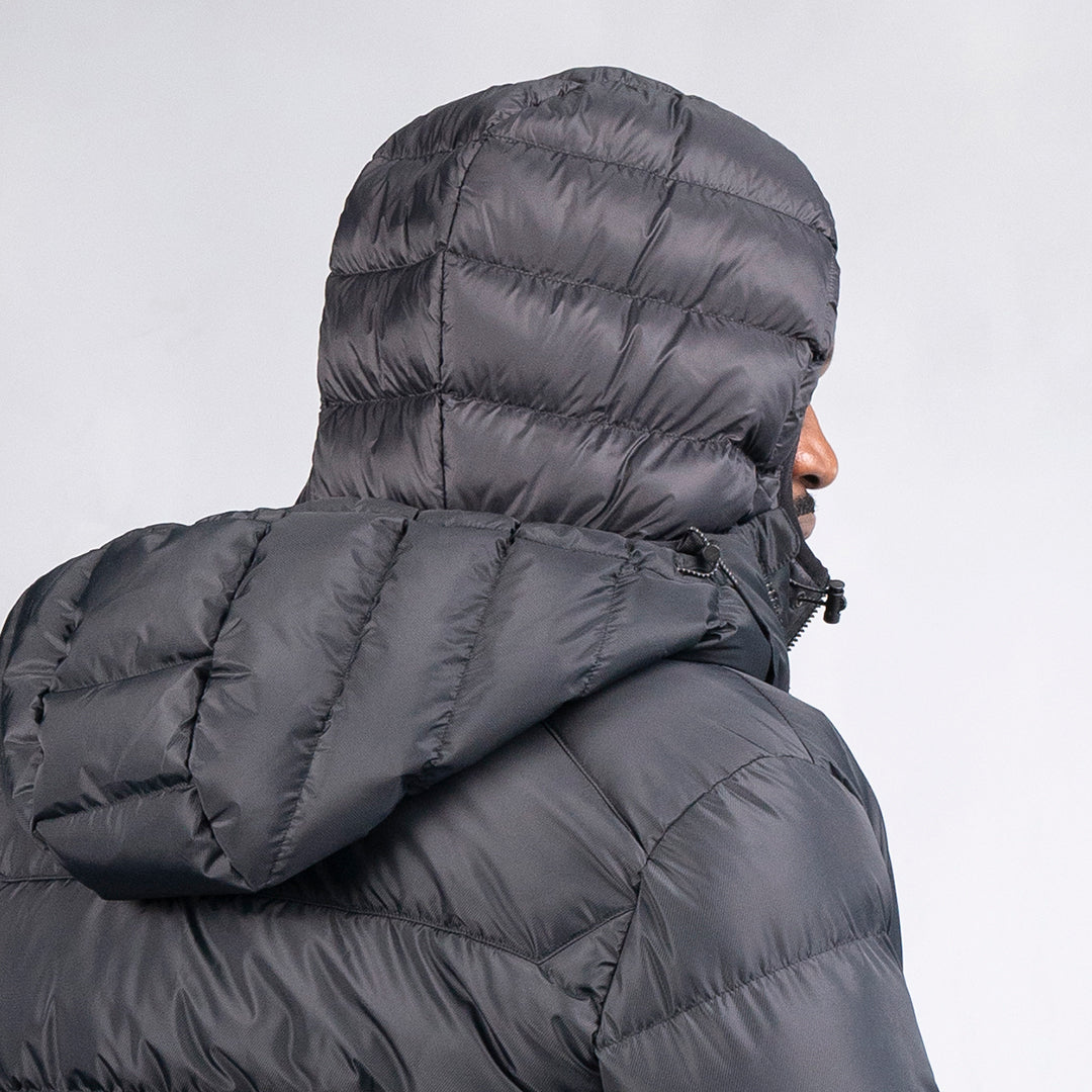 Bionic L/Sleeve Puffer With Hood Black