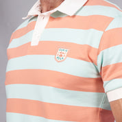 Elite Rugby Polo Coral & Green