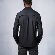 W.O.R.K Ripstop 4 Way Stretch L/Sleeve Shirt Black