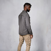W.O.R.K Ripstop 4 Way Stretch L/Sleeve Shirt Dark Grey