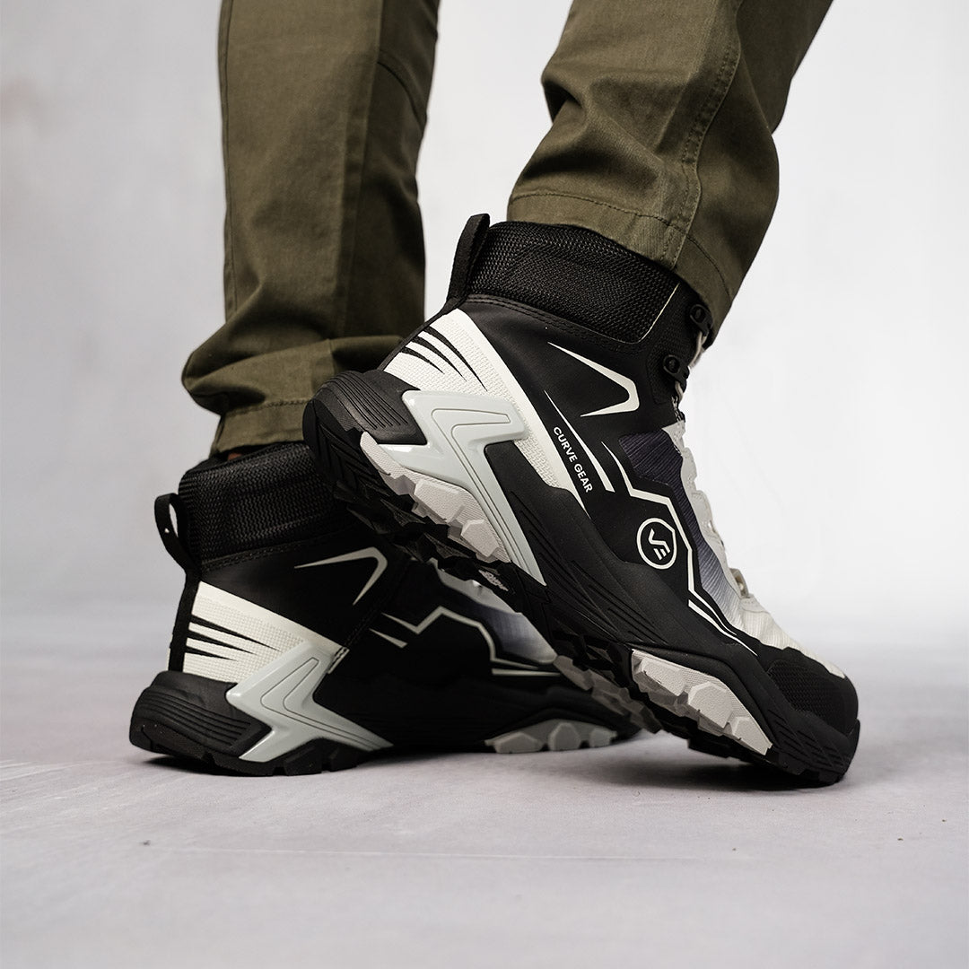 Apex Mid Top Safety Shoe Black & Grey