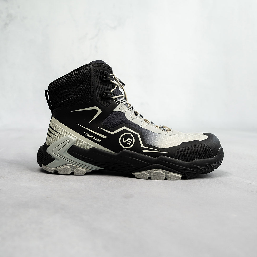 Apex Mid Top Safety Shoe Black & Grey