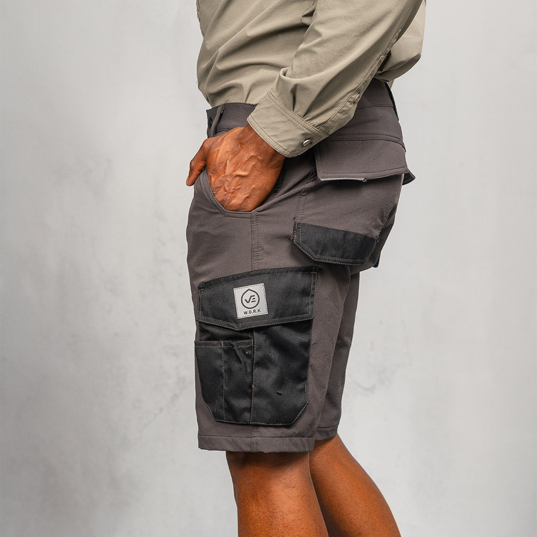 W.O.R.K Technical 4 Way Stretch Short Grey