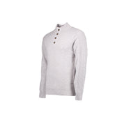 1/4 Button Wool Knit Charcoal