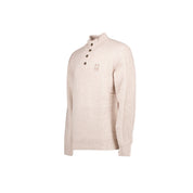 1/4 Button Wool Knit Sand
