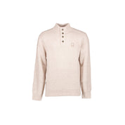 1/4 Button Wool Knit Sand