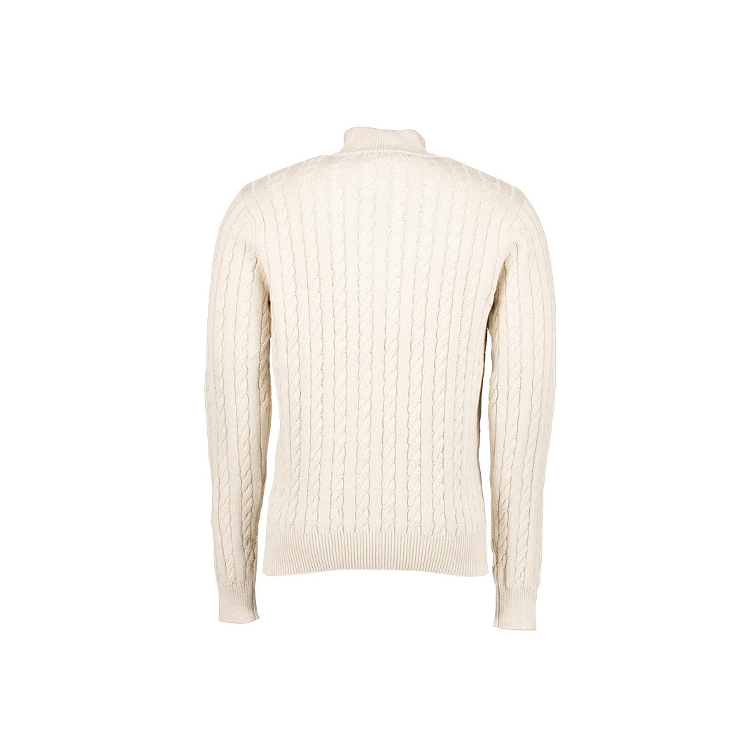 Cable Zip Knitwear Cream