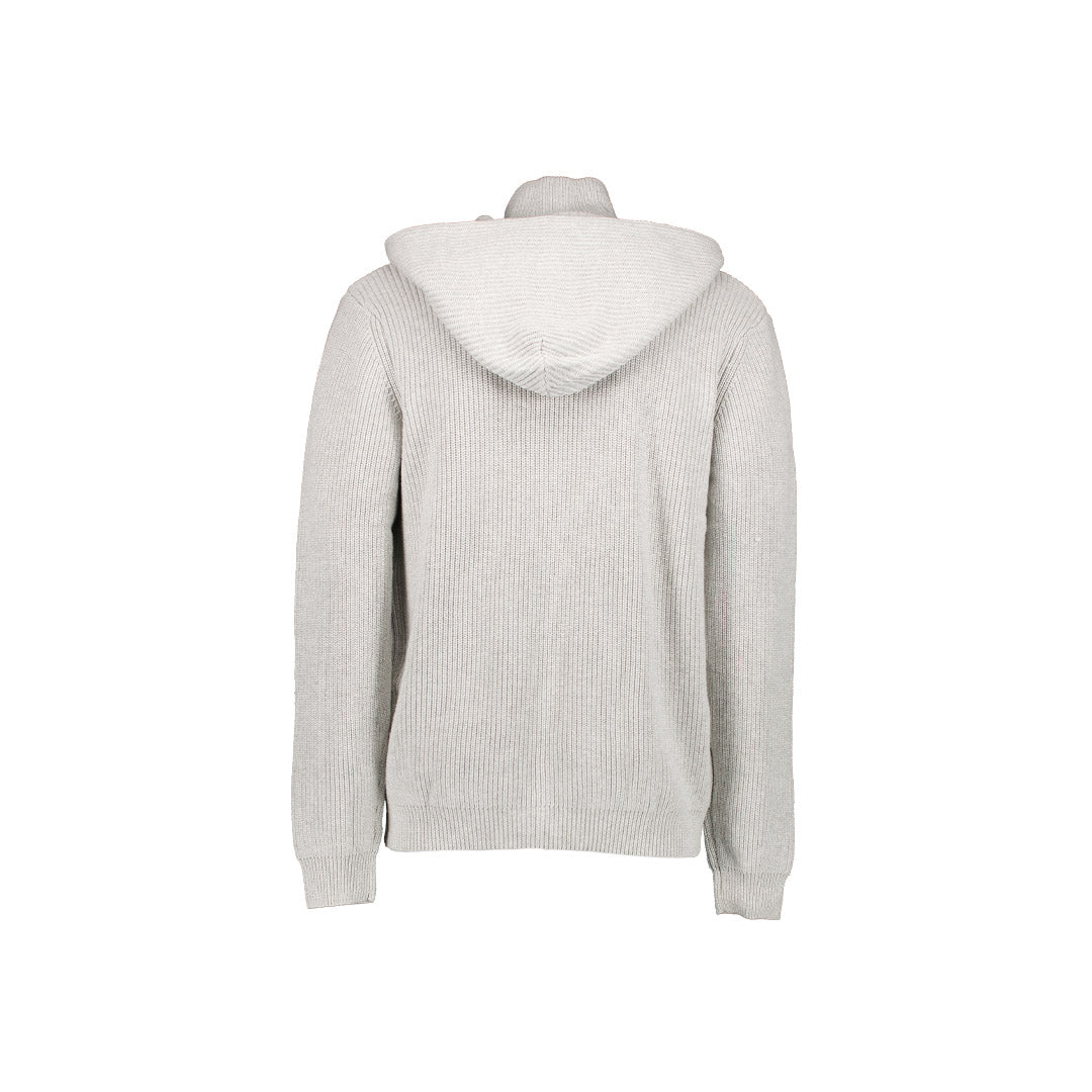 Forge Zip Up Knit Hoodie Grey