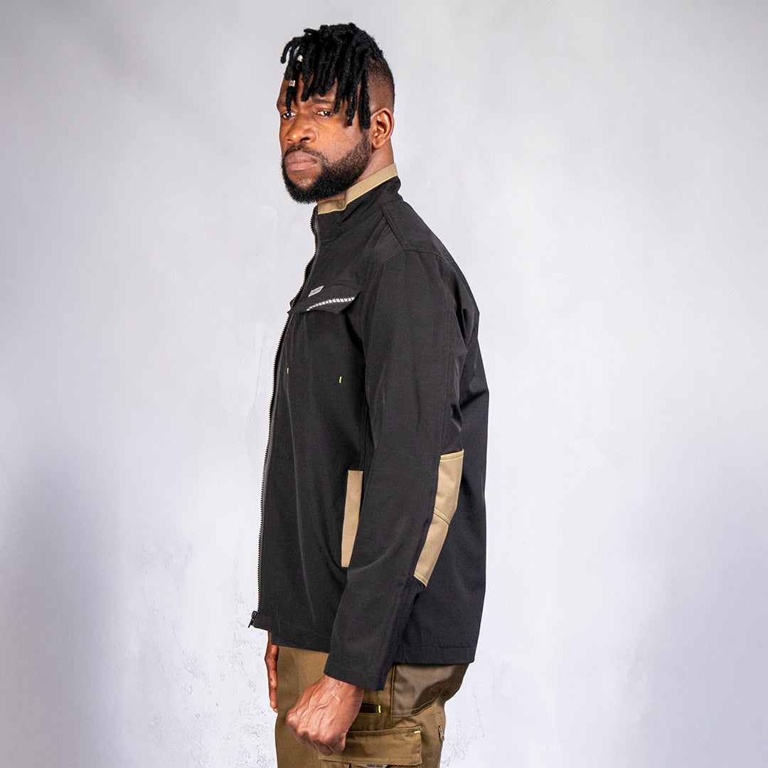 W.O.R.K 4 Way Stretch Zip Up Jacket Black
