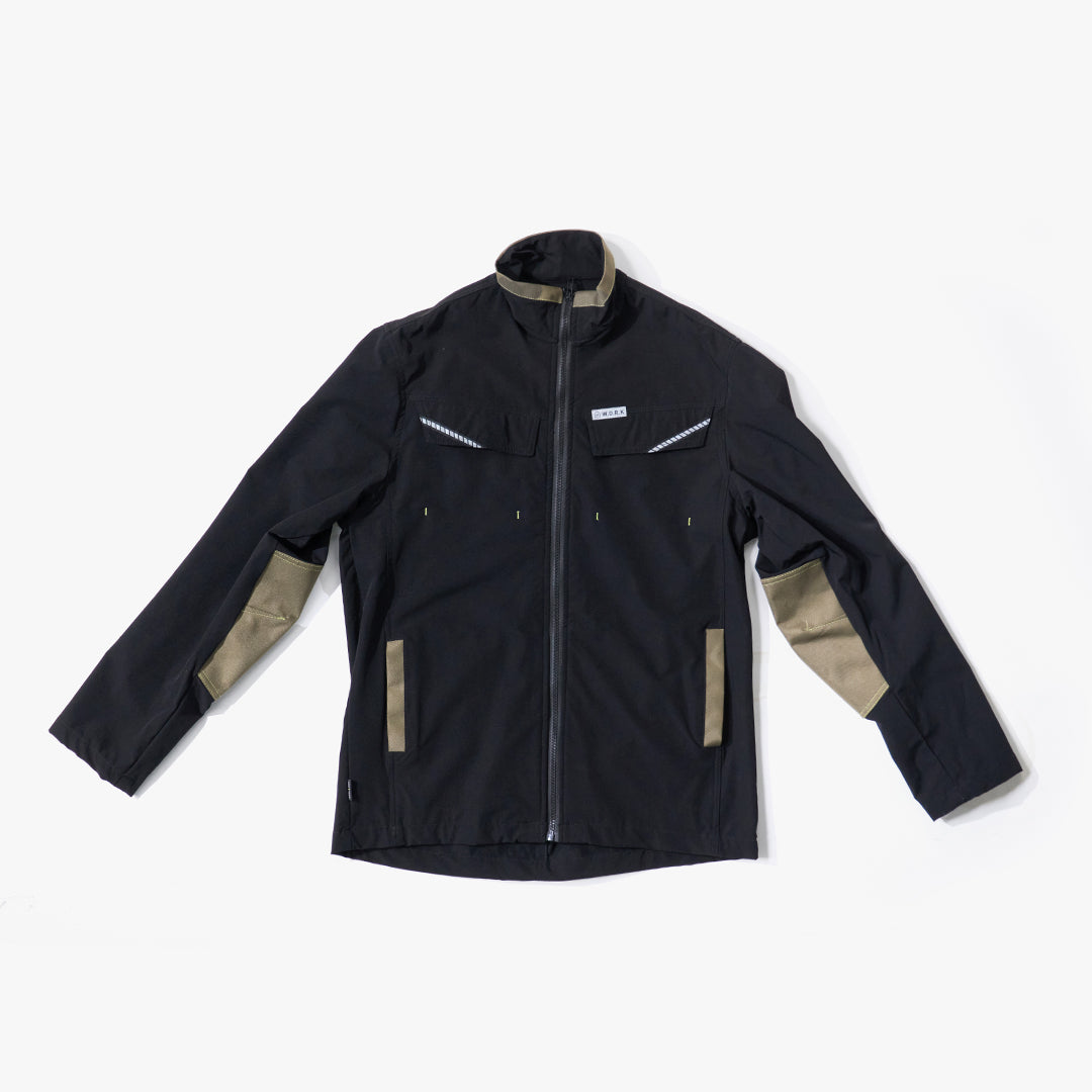 W.O.R.K 4 Way Stretch Zip Up Jacket Black