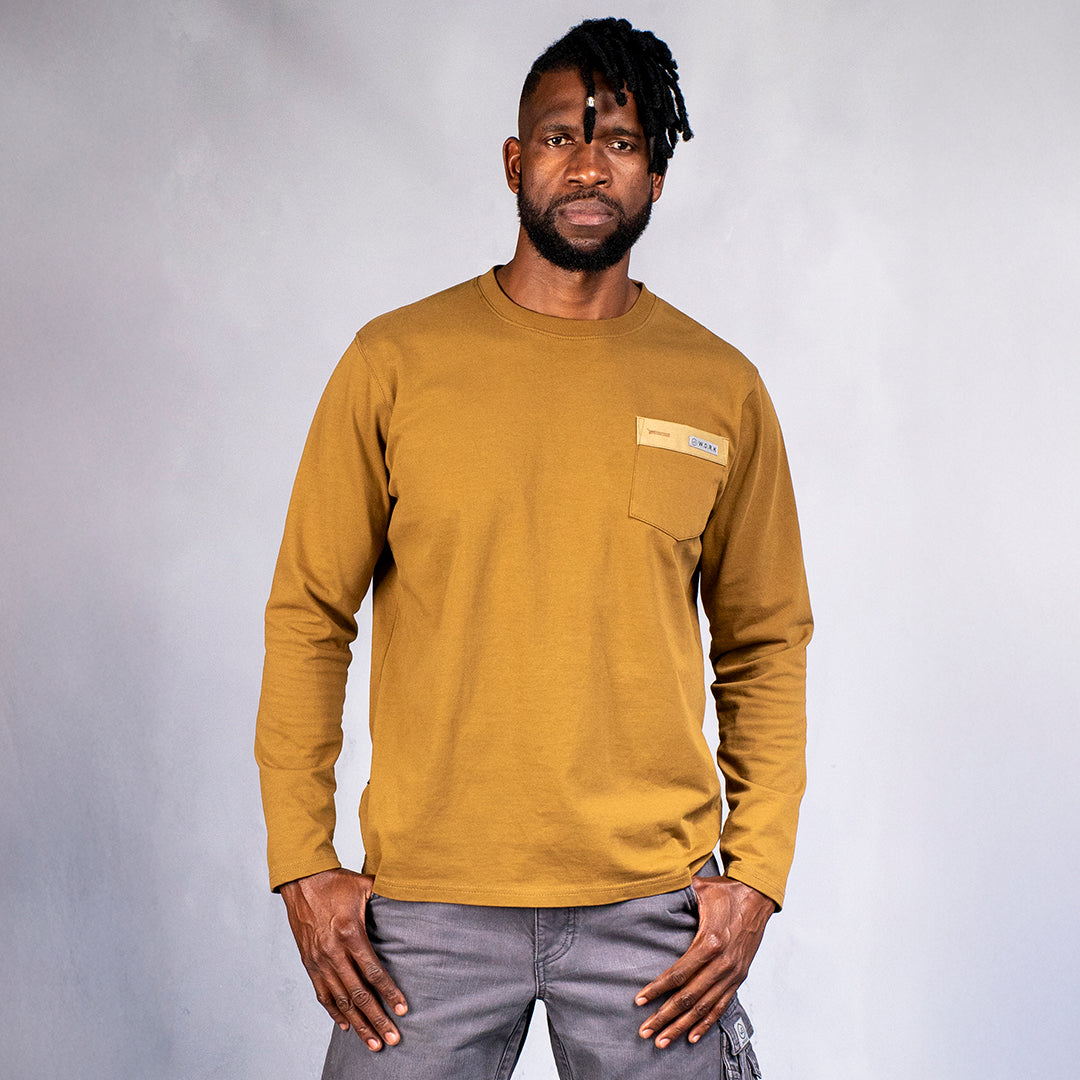 W.O.R.K Technical Long Sleeve T-Shirt Brown – Curve Gear
