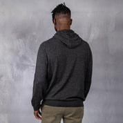 100% Merino Wool Hoodie Charcoal Melange