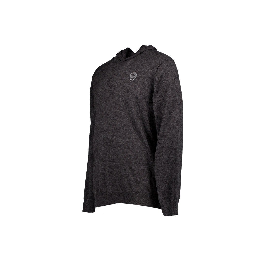 100% Merino Wool Hoodie Charcoal Melange