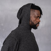 100% Merino Wool Hoodie Charcoal Melange
