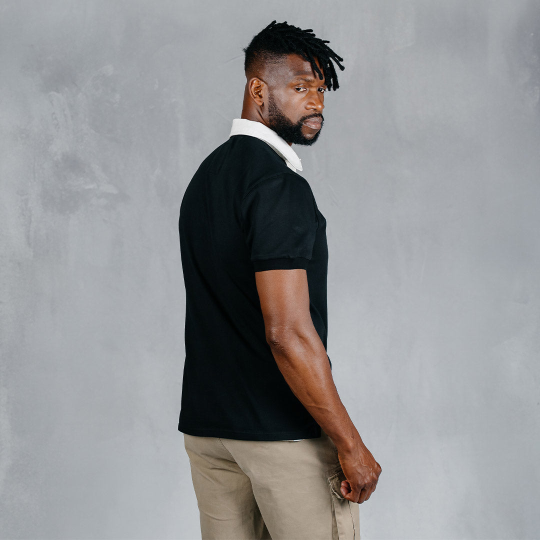 Elite Rugby Polo Black