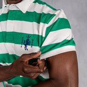 Elite Rugby Polo Bright Green & Off White