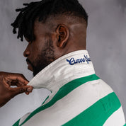 Elite Rugby Polo Bright Green & Off White