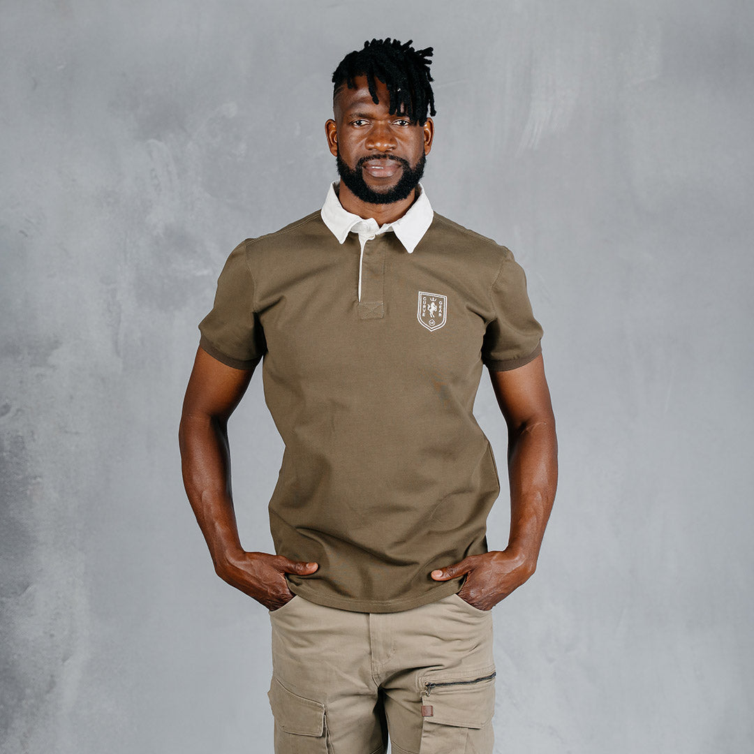 Elite Rugby Polo Dark Olive