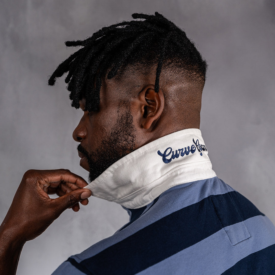 Elite Rugby Polo Navy & Denim Blue