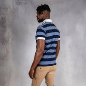 Elite Rugby Polo Navy & Denim Blue