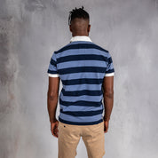 Elite Rugby Polo Navy & Denim Blue