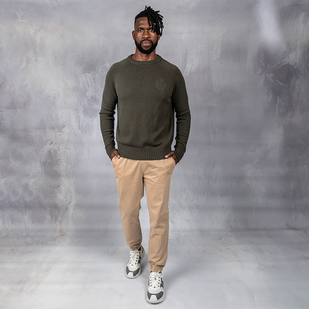 Foundry Crew Neck Knit Olive