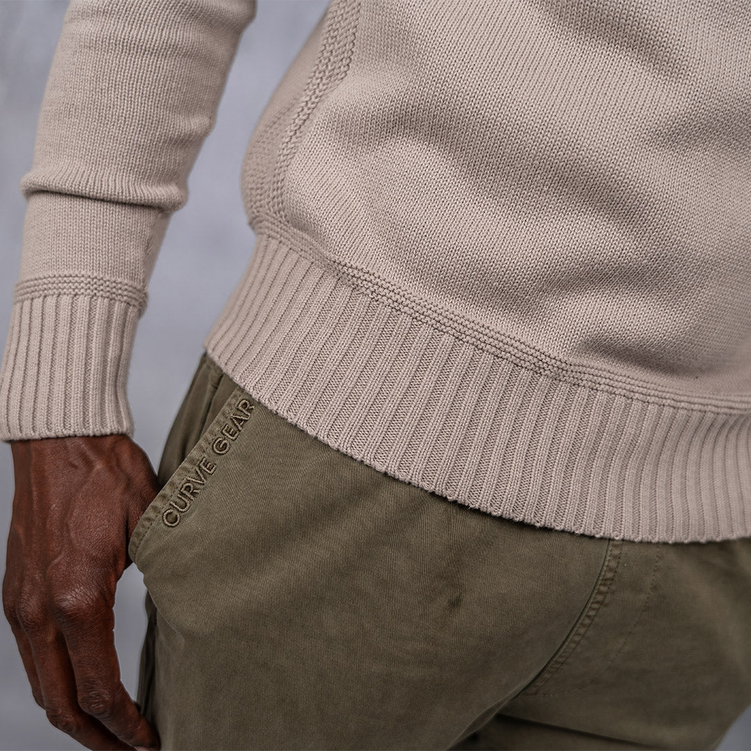 Foundry Crew Neck Knit Stone