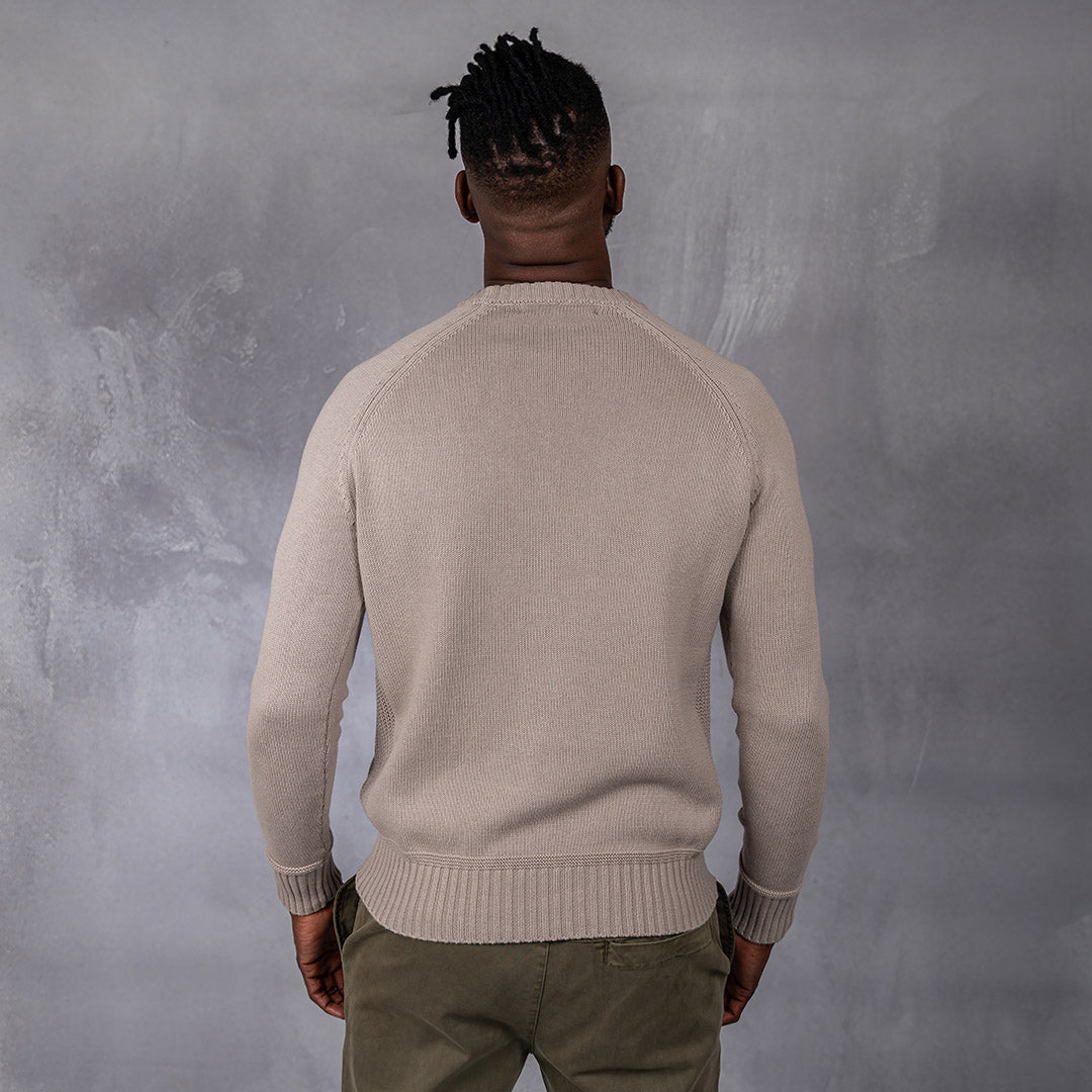 Foundry Crew Neck Knit Stone