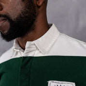 Hero Rugby Polo Shirt Bottle Green & Off White