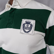 Hero Rugby Polo Shirt Bottle Green & Off White