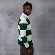 Hero Rugby Polo Shirt Bottle Green & Off White