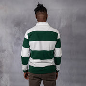 Hero Rugby Polo Shirt Bottle Green & Off White