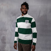 Hero Rugby Polo Shirt Bottle Green & Off White