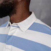 Hero Rugby Polo Light Blue & Off White
