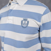 Hero Rugby Polo Light Blue & Off White