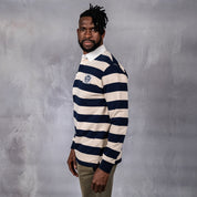 Hero Rugby Polo Navy & Cream Stripe
