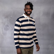 Hero Rugby Polo Navy & Cream Stripe