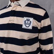 Hero Rugby Polo Navy & Cream Stripe