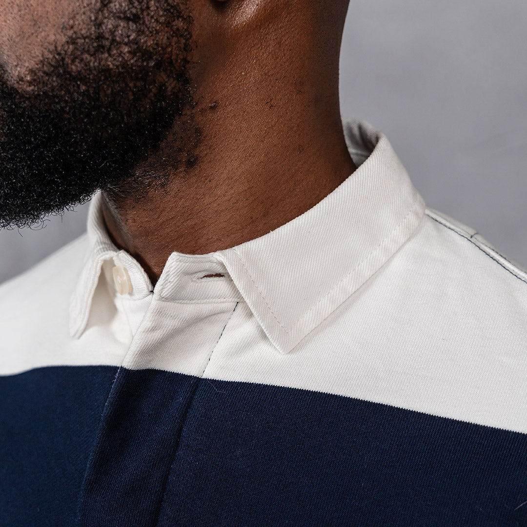 Hero Rugby Polo Navy & Off White