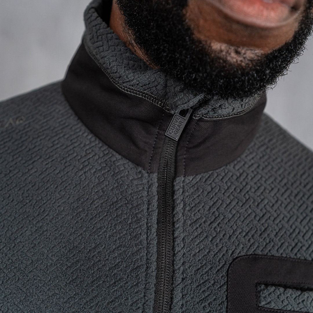 W.O.R.K 1/4 Zip Fleece Charcoal