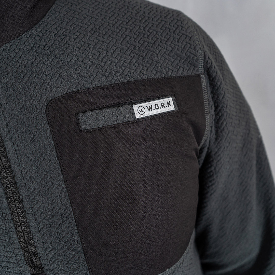 W.O.R.K 1/4 Zip Fleece Charcoal