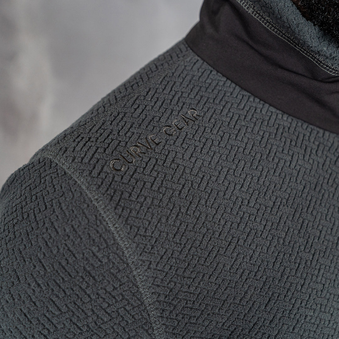W.O.R.K 1/4 Zip Fleece Charcoal