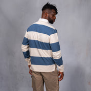 Lite Rugby Jersey Blue & Cream Stripe
