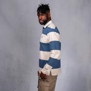Lite Rugby Jersey Blue & Cream Stripe
