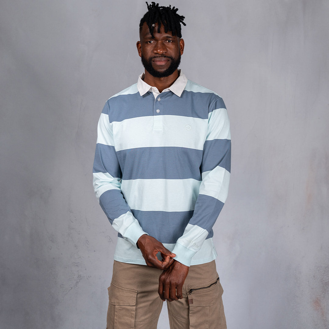 Lite Rugby Jersey Blue & Light Blue Stripe