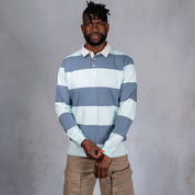 Lite Rugby Jersey Blue & Light Blue Stripe