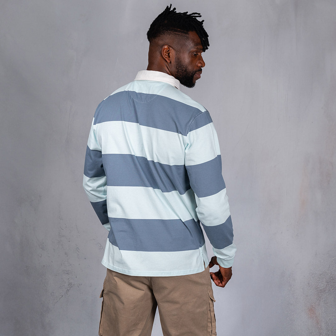 Lite Rugby Jersey Blue & Light Blue Stripe