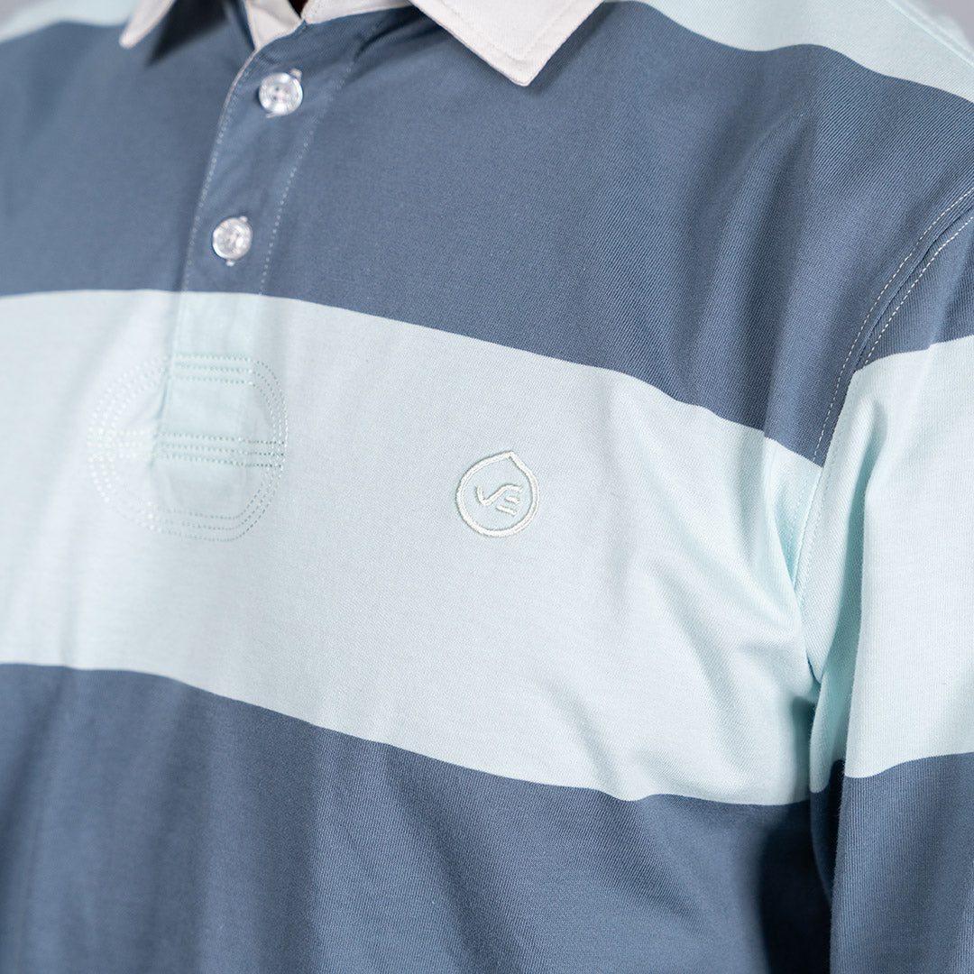 Lite Rugby Jersey Blue & Light Blue Stripe