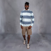 Lite Rugby Jersey Blue & Light Blue Stripe